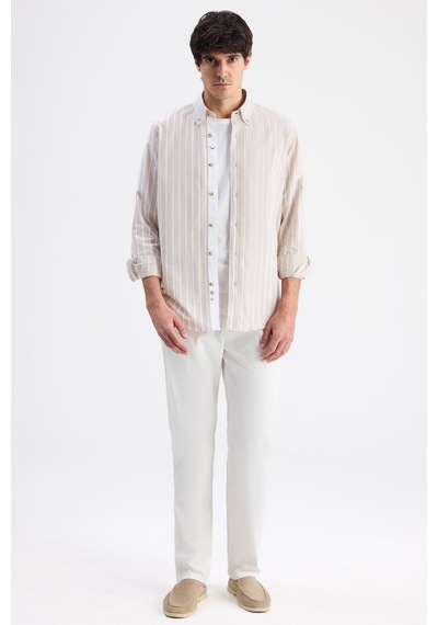 D's Damat Ds Damat Comfort Fit Ekru Gabardin Chino Pantolon 6hcc3ı303778m Çok Renkli