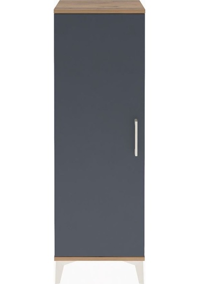 Arges Dolap Tek Raflı Tek Kapaklı Tek Askılı 44x30x134 Çam-antrasit Atlas Çam