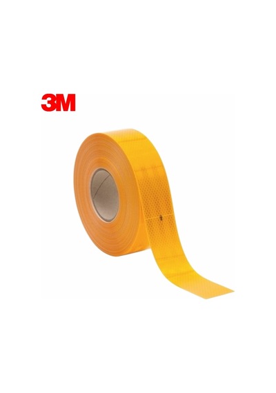 3M Reflektif Şerit 55 MM Sarı Sert Yuzey 1 Mt