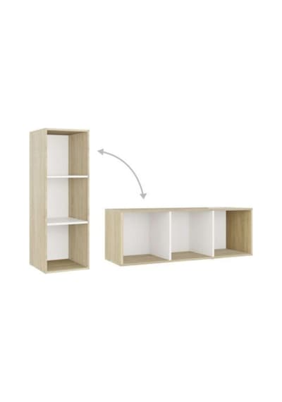 Tdesıgno Dilha -kitaplık-ofis Dolabı - Beyaz 6 Raflı 90 Cm Meşe - Beyaz