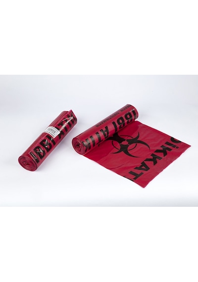 Jumbo Boy Atık Torbası 10 Adet Kırmızı 80 x 110 CM