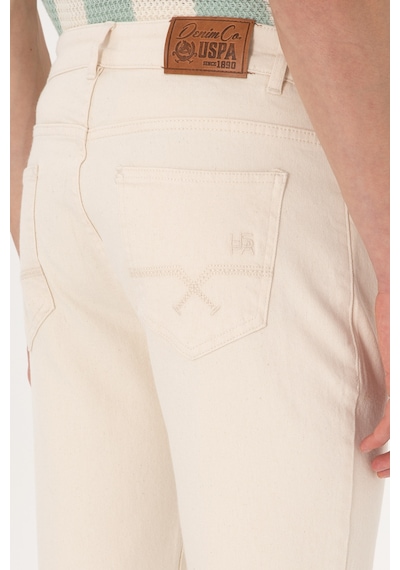 U.S. Polo Assn. Erkek Ekru Slim Fit Jean Pantolon 50304387-VR019
