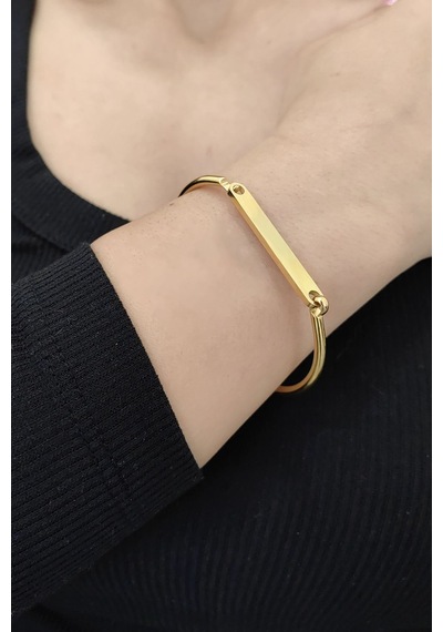 Chavin Gold Kelepçe Dizayn Çelik Bayan Bileklik Eh06sr