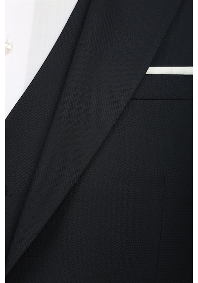 Jakamen Lacivert Slim Fit Yelekli Sivri Yaka Erkek Takım Elbise Lacivert