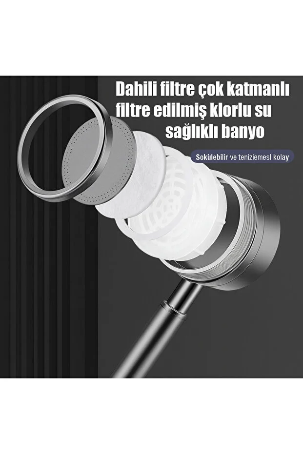Duş Başlığı Paslanmaz Çelik Su Tasarruflu Geniş Başlık Krom