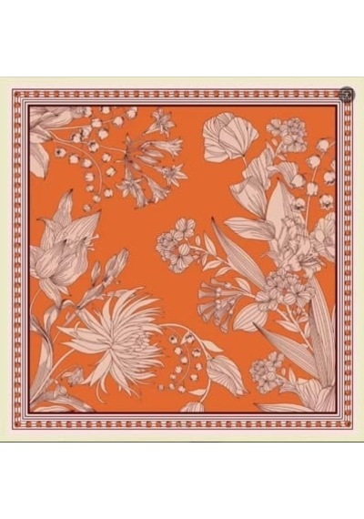 Deserto Fashion 2026 Avantgarde Serisi Çift Taraflı %100 İpek Twill Eşarp 90x90 Çok Renkli 91182351