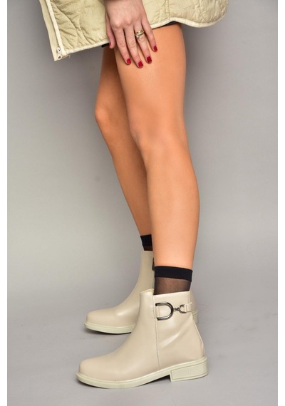 Fox Shoes T239004709 Bej Kadın Bot Bej-suni Deri Bej