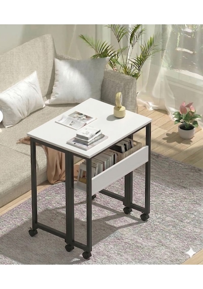 Sidney Kitaplık Raflı Katlanır Masa 70cm Tekerli Bilgisayar Masası Laptop Masası Siyah-beyaz Siyah - Beyaz Sidney Kitaplık Raflı Katlanır Masa 70cm Tekerli Bilgisayar Masası Laptop Masası Siyah-beyaz Siyah - Beyaz