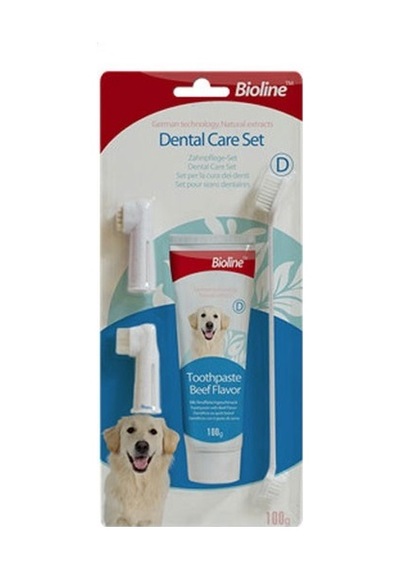 Bioline Biftek Aromalı Köpek Ağız Bakım Seti 100 G