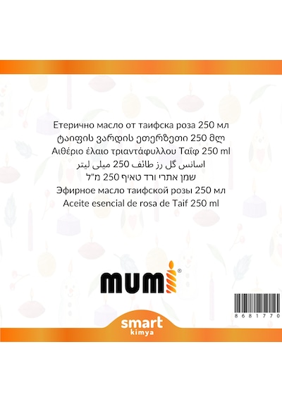 Taif Gülü Mum Esansı 250 Ml Şeffaf