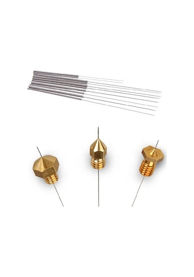 Nozül Temizleme İğnesi 10 Adet 0.2mm 0.25mm 0.3mm 0.35mm 0.4mm 3d Yazıcı Nozzle Printer Crelity Ende