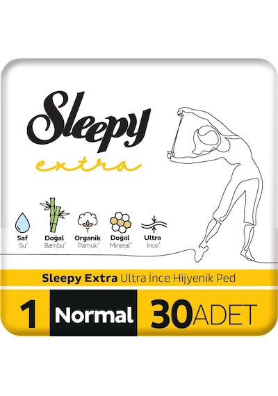 Sleepy Extra Ultra İnce Hijyenik Ped Normal 30 Adet Ped