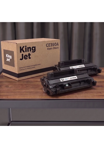 Kingjet Hp Uyumlu  Ce390a Standart Kapasiteli 2'li Paket Çipli Uyumlu  Toner M603xh