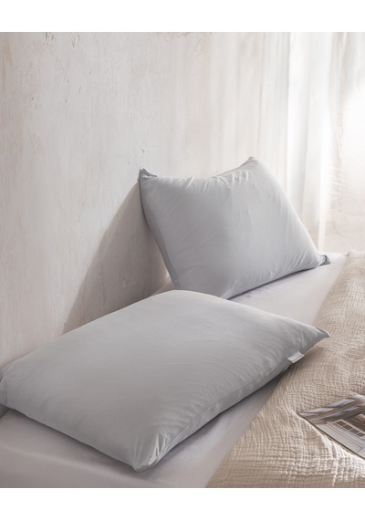 Belle Bambu Pamuklu 2'li Yastık Kılıfı - Gri 8684427301043 Çok Renkli