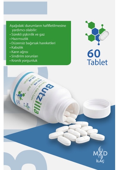 Butzilla N-bütirik Asit 500 Mg + Sülforafan 125 Μg Takviye Edici Gıda 60 Tablet