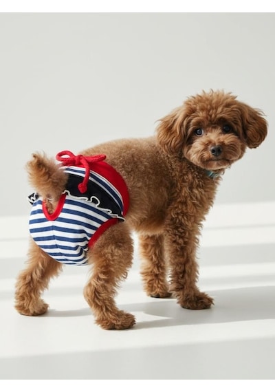 Pretty Liva Dişi Köpek Regl Külotu Köpek Donu Köpek İç Çamaşırı Ayarlanabilir Bağcıklı Küçük Irklar İçin