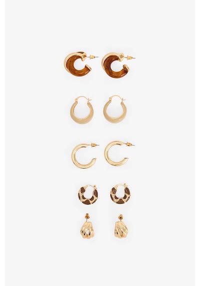Penti Altın Rengi Alen 5li Küpe Seti Gold 82293925