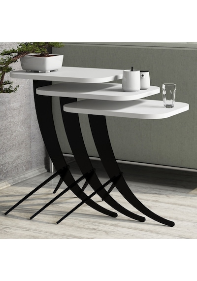 Variant Pion Metal Ayaklı 3Lü Zigon Sehpa (322107055)