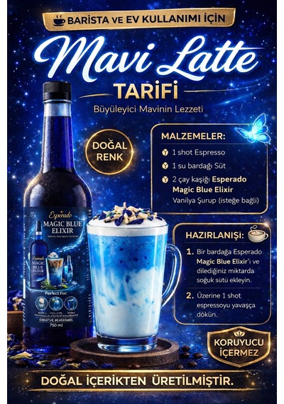 Magic Blue Elixir Renklendirici Şurup 750 Ml