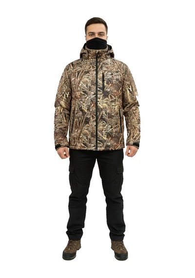 Mysia Outdoor Saz Desen Shell Mont Avcı Desen Çift Kat Polarlı Çok Renkli