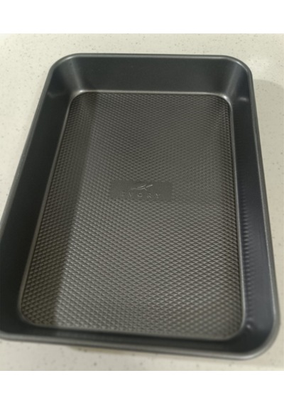 Derin Teflon Fırın Tepsisi 37x27 Cm Açık Gri