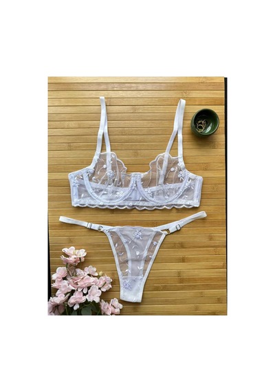 La Linaa Flora Beyaz Kadın Bralet Takım Beyaz - 609788300 Beyaz