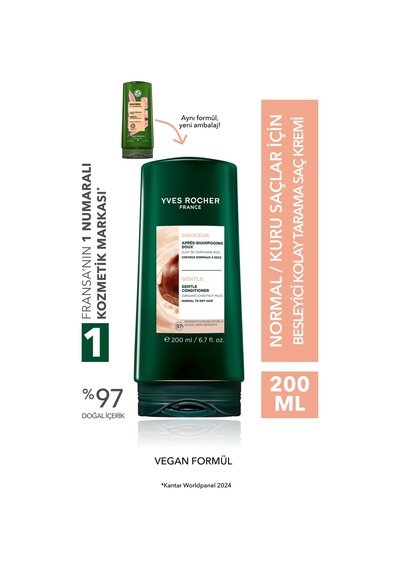 Yves Rocher Besleyici Kolay Tarama Saç Kremi - Normal / Kuru Saçlar / Douceur -vegan -200ml