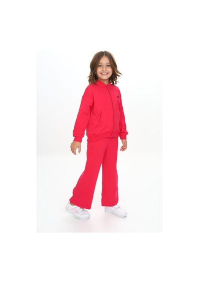 Toontoy Kids Toontoy Kız Çocuk Nakışlı Eşofman Takım Koyu Fuşya