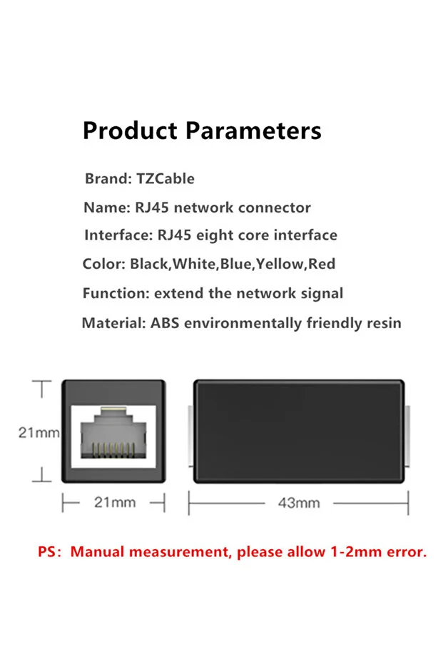Gigabit Destekli Rj45 Dişi Dişi Cat5e/cat6/7/8 Ethernet Internet Lan Ağı Birleştirici Ara Aparatı