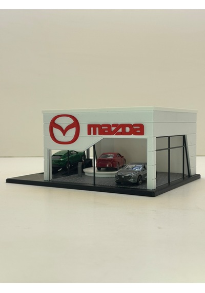 3d Baskı 1/64 Ölçekli Mazda Showroom Tasarımlı Diorama Araç Sergileme Garajı