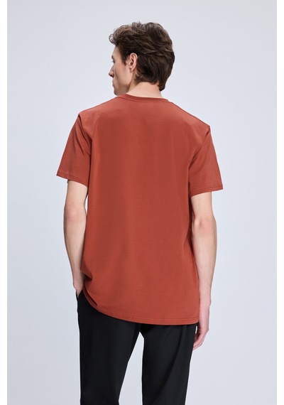 Hatemoğlu Bordo Regular Fit Bisiklet Yaka Pamuklu Triko Tişört 35102024c014 018 423595 Çok Renkli