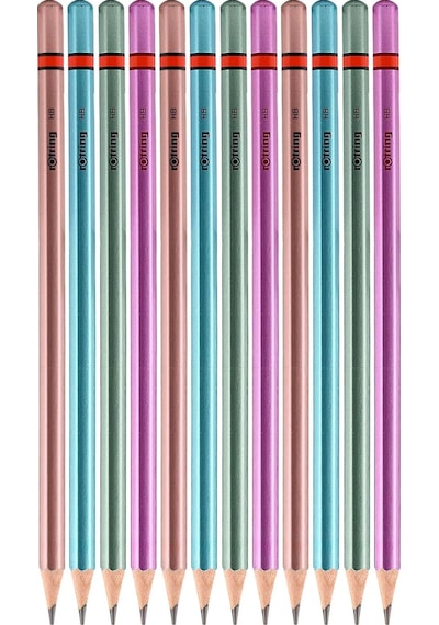 Rotring Metalik Kurşun Kalem Hb 12 Adet Siyah