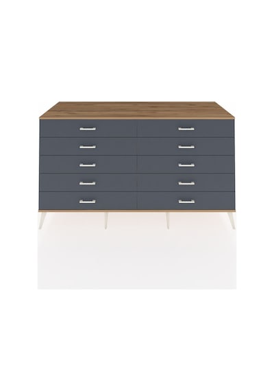 Kronos Konsol 10 Çekmeceli 176x59x99 Çam-çam/antrasit Çam-çam/antrasit