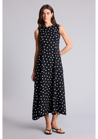 Defacto Puantiyeli Poplin Midi Elbise F8241AX25AU
