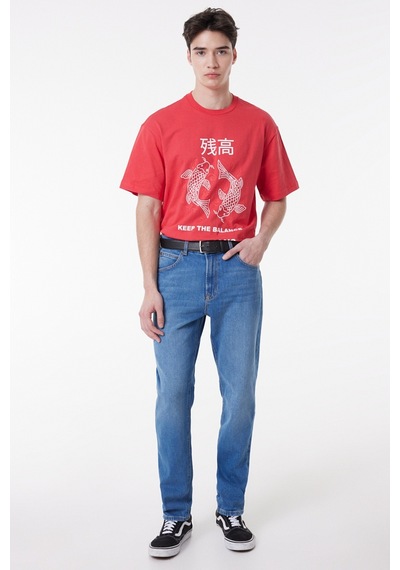 Lee Straight Fit Düz Kesim Yüksek Bel Açık Mavi Esnek Austin Jean Denim Kot Pantolon L733017A34 Mavi