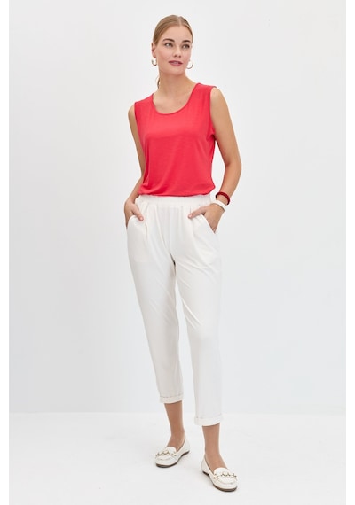 Kadın Sıfır Yaka Flamlı Kumaş Basic Askılı Tshirt Mercan MERCAN Kadın Sıfır Yaka Flamlı Kumaş Basic Askılı Tshirt Mercan MERCAN