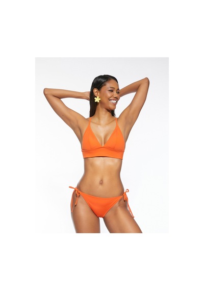 Koton Bikini Üstü Bralet Çapraz Askılı Kaplı Turuncu 3sak10047bm 3SAK10047BM200 Turuncu