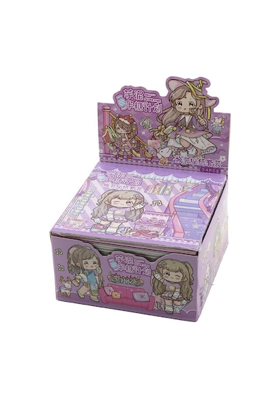 Half Sugar Plan Ss-132 Sticker 4 Yaprak Kız Giydirme Defter 16.5x16.5cm- 24'li Paket Diğer