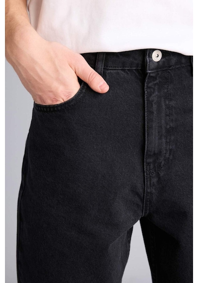 Defacto Tapered Wıde Leg Fıt Pantolon Siyah