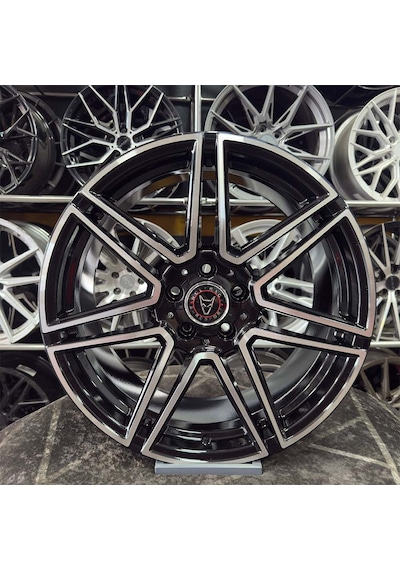 19 İnç 5x112 Mercedes E200 C200 Siyah Elmas Kesim Jant 4 Adet