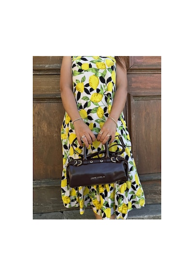 Just Polo Kadın Gold Detaylı Silindir Tasarım El Ve Omuz Çantası Shoulder Bag Ebat : 27 X 13 Cm Kahverengi