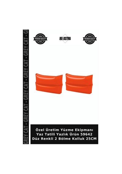 Özel Üretim Yüzme Ekipmanı Yaz Tatili Yazlık Ürün 59642 Düz Renkli 2 Bölme Kolluk 25cm Çok Renkli