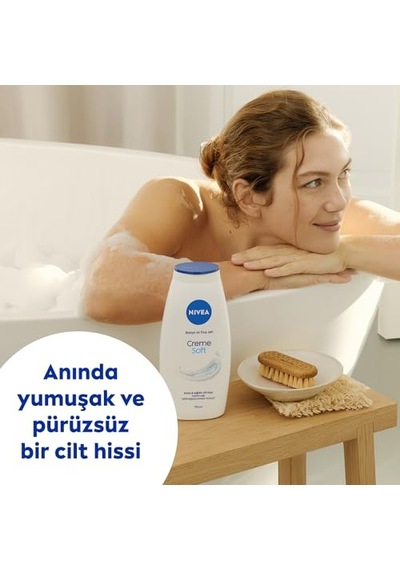 Nıvea Creme Soft Kremsi Dokunuş Banyo Ve Duş Jeli 500 Ml, Pro-vitamin,badem Yağı, Nemlendirme Acai Üzümü