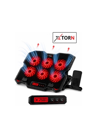 Torn Laptop Soğutucu 6 Fanlı Lcd Kontrol Panel Ayarlanabilir Dizüstü Bilgisayar Soğutma Fanı