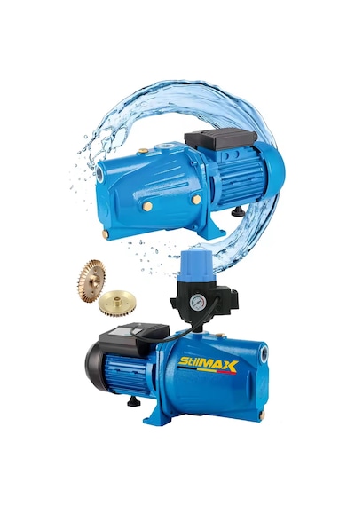 Stilmax Sjet200 1.5hp Su Motoru Otomatik Hidrofor Seti Metal Dişli Tirbün Paket Hidrofor Ev Bahçe