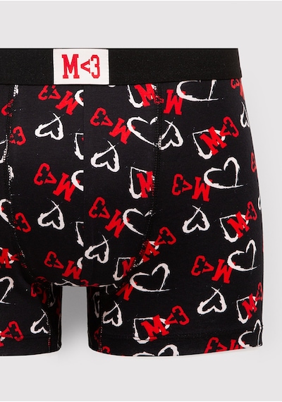 Mavi - Baskılı Siyah Boxer 0912243-900