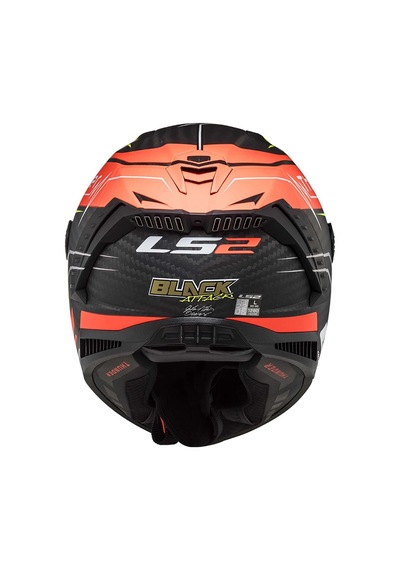 Ls2 Thunder Karbon Attack Mat Kırmızı-neon Sarı Kask Mat Kırmızı