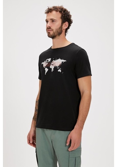 Bad Bear Globe T-shırt Nıght Erkek Tişört Siyah S-xxl 001