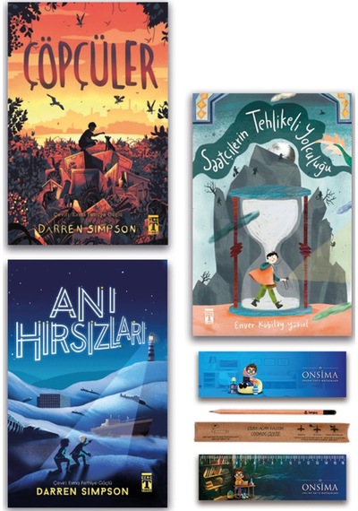 Genç Timaş Saatçilerin Tehlikeli Yolculuğu - Anı Hırsızları - Çöpçüler Set 3 Kitap