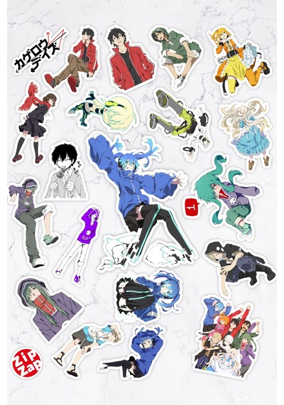 Kagerou Project Mekakucity Actors Anime Sticker Paketi 20 Sticker Çok Renkli